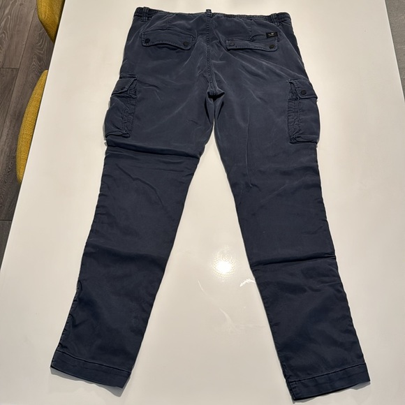 Mason’s cropped cargo pants in blue with orange lace belt - Picture 6 of 13